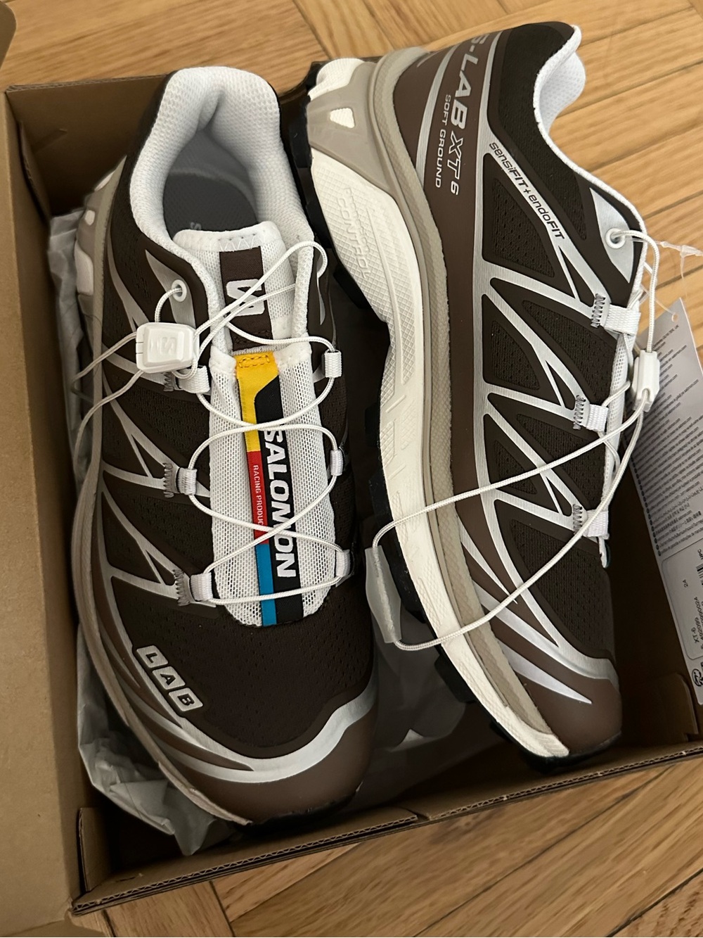 Salomon Earth Brown/Walnut Trail Shoes with Silver Accents